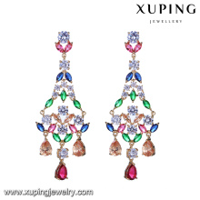 94171 high quality fancy design indian Style Colorful gold plated Earring Jewelry